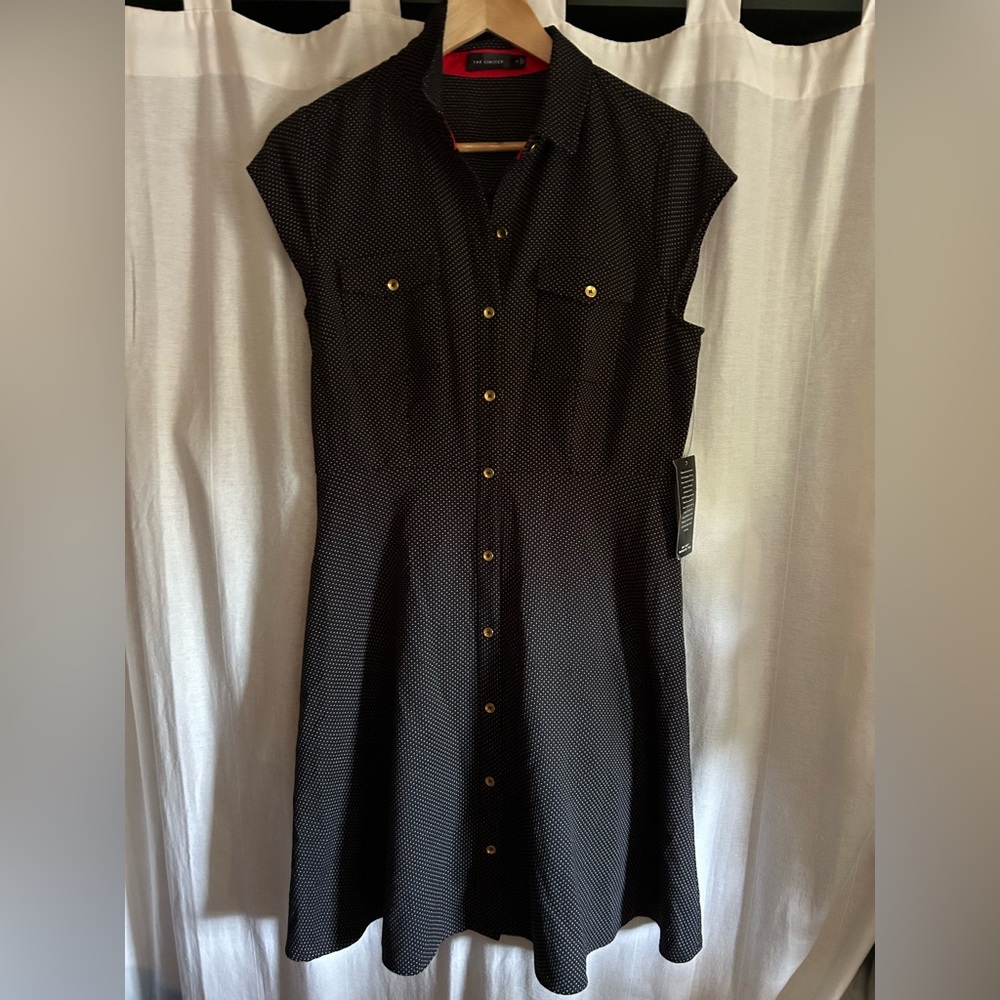 The limited aline polkadot dress